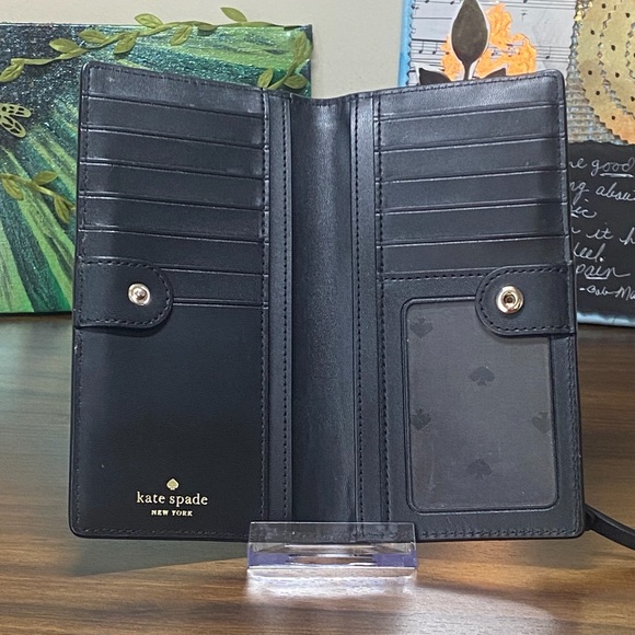 Kate Spade Saffiano Leather Black Wallet - Picture 6 of 10
